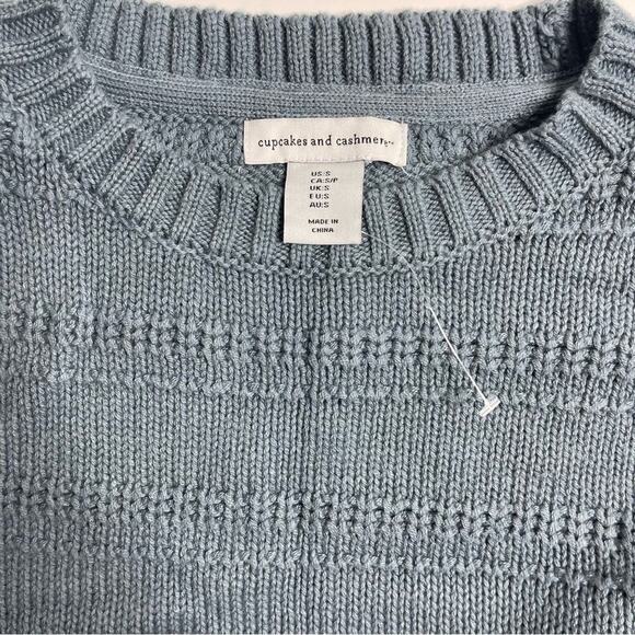 Cupcake And Cashmere Chunky Cable Knit High Low Sweater Oversized Size Small - Picture 4 of 8